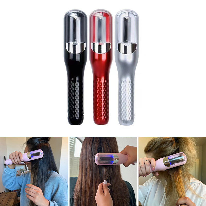 Innovatieve 2-in-1 stijltang en krultang in elegant design, verkrijgbaar in rood, zilver, roze, wit en zwart.
