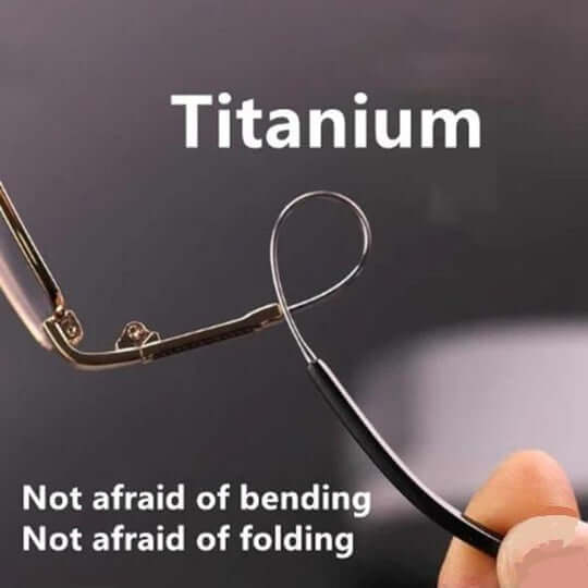 Slimme multifocale bril voor mannen, modern design, naadloze aanpassing, helder zichtcomfort in elk licht.