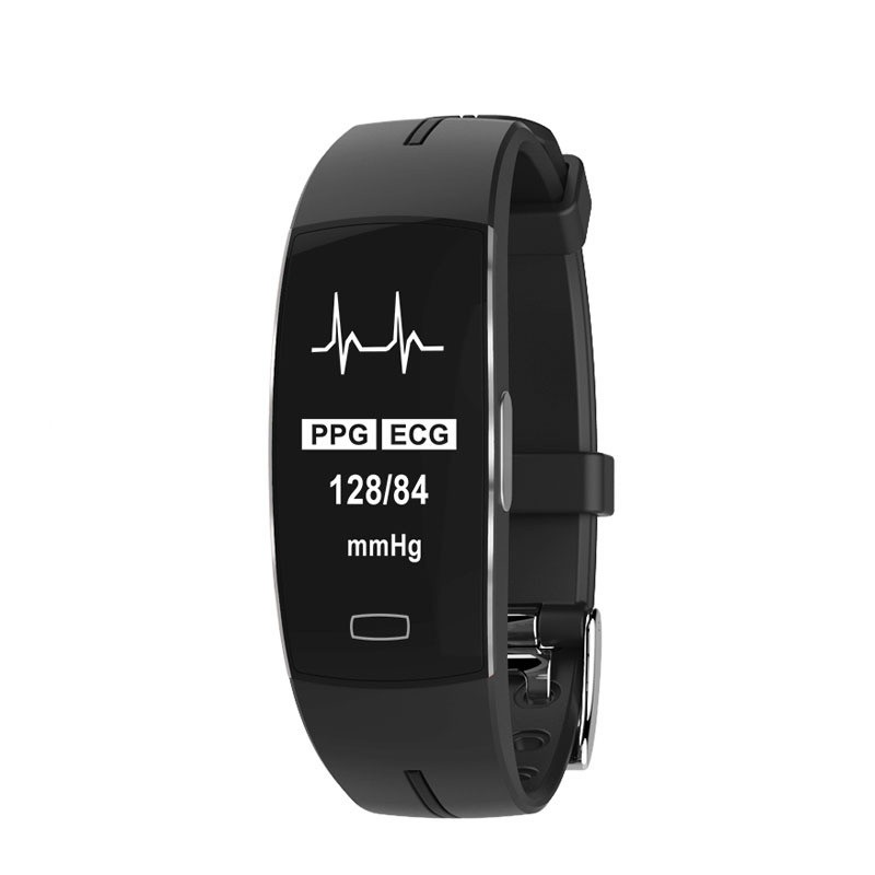 Close-up: helder display van intelligente gezondheidsmonitor toont hartslag en bloeddruk. Essentiële fitnesstracker voor jouw welzijn.