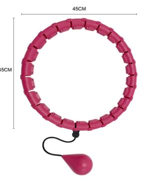 Intelligente fitnesshoepel in roze, innovatief voor effectieve thuis workout, aanpasbaar voor tailleversteviging en vetverbranding