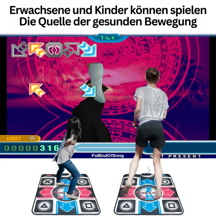 Interactieve dansmat met muziek en bewegingssensor, ideaal voor home fitness, leuke ontwerpen, stimuleert beweging en coördinatie.