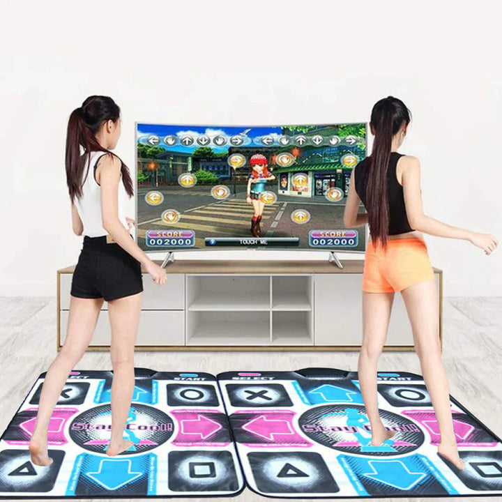 Interactieve dansmat met muziek en bewegingssensor, ideaal voor home fitness, leuke ontwerpen, stimuleert beweging en coördinatie.