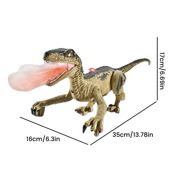 Interactieve RoboRex Dinosaurus met LED's en nevelspray aan de zijkant, op afstand bestuurbaar speelgoed voor levensechte speelmomenten.
