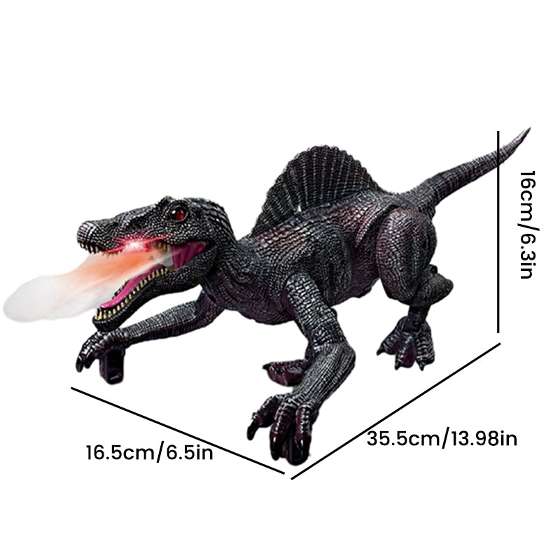 Interactieve RoboRex Dinosaurus met LED's en nevelspray aan de zijkant, op afstand bestuurbaar speelgoed voor levensechte speelmomenten.