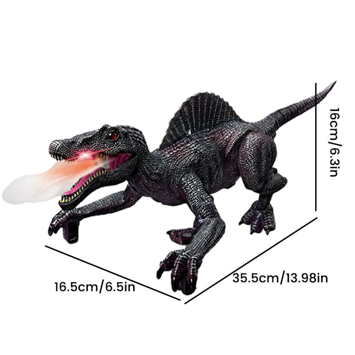Interactieve RoboRex Dinosaurus met LED's en nevelspray aan de zijkant, op afstand bestuurbaar speelgoed voor levensechte speelmomenten.
