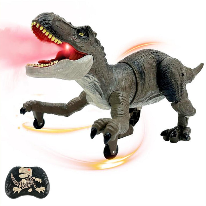 Interactieve RoboRex Dinosaurus met LED's en nevelspray aan de zijkant, op afstand bestuurbaar speelgoed voor levensechte speelmomenten.