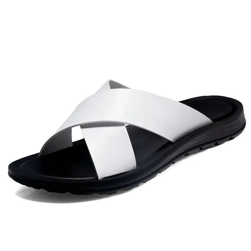 Moderne leren sandalen voor heren, ademend, ideaal voor warm weer