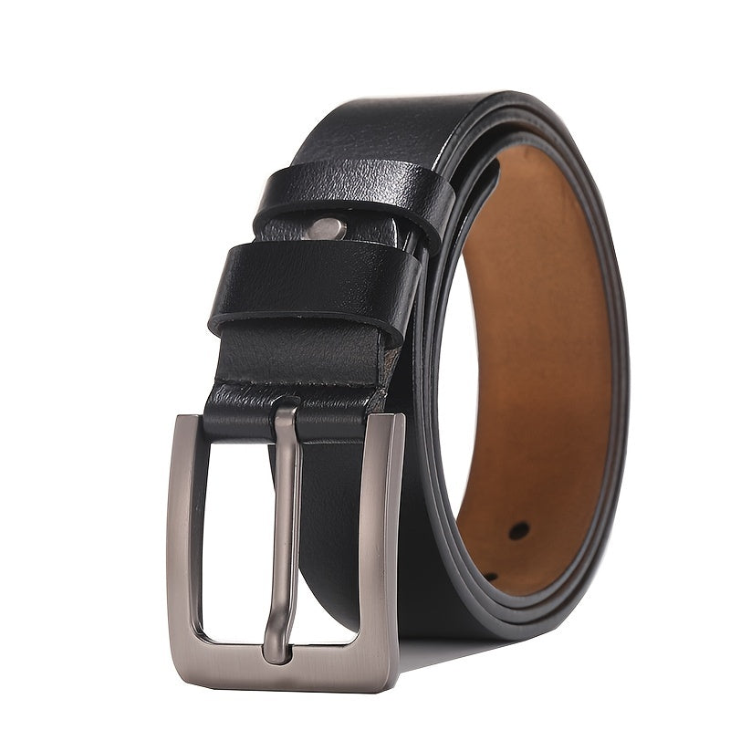 Bruine klassieke herenriem met verstelbare pin-gesp. Duurzaam herenmode accessoire, perfect voor dagelijks gebruik.
