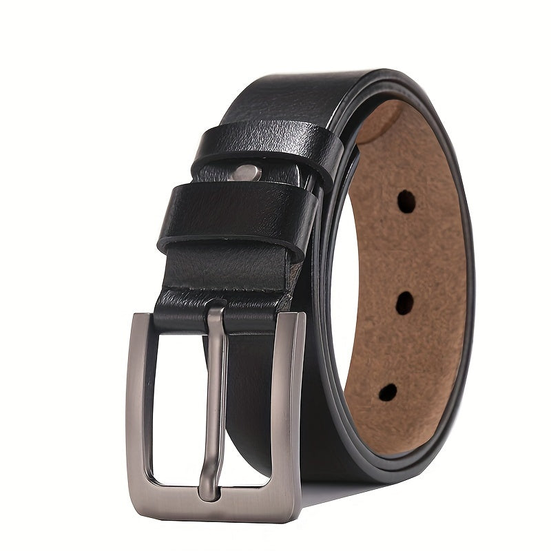 Hoge kwaliteit bruine herenriem met elegante pin-gesp. Duurzaam en verstelbaar, een essentieel herenaccessoire.