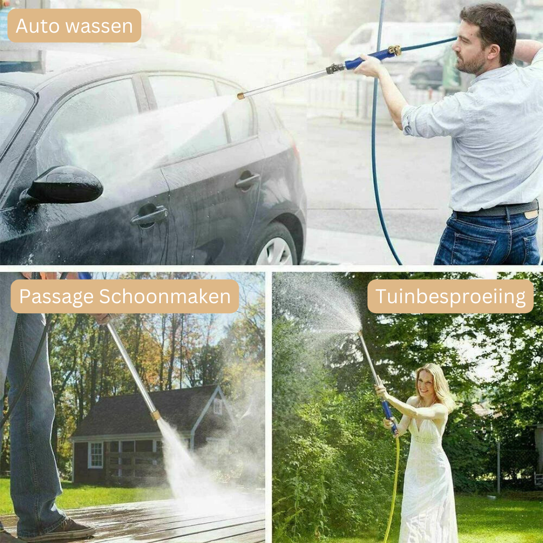 JetSpray hogedruksproeier voor effectieve gevel- en buitenreiniging, makkelijk in gebruik.