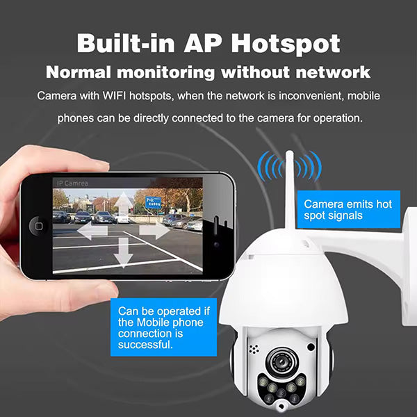 Draadloze HD buitencamera voor Wi-Fi bewaking, compact en weerbestendig, met gebruiksvriendelijk ontwerp voor eenvoudige montage