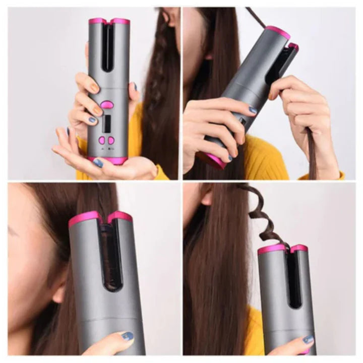 PerfectCurl draadloze krultang voor perfecte krullen, ergonomisch ontwerp, met keramische coating, ideaal voor onderweg.