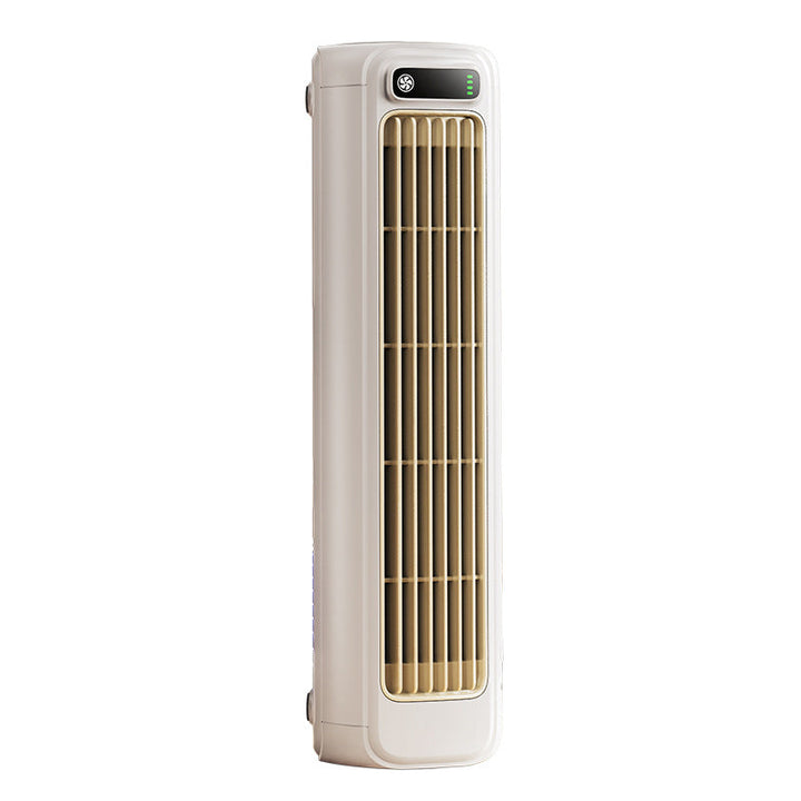 Draadloze compacte mobiele airconditioner, draagbaar, wit, ideaal voor verkoeling onderweg, efficiënt voor kleine ruimtes, lange batterijduur.