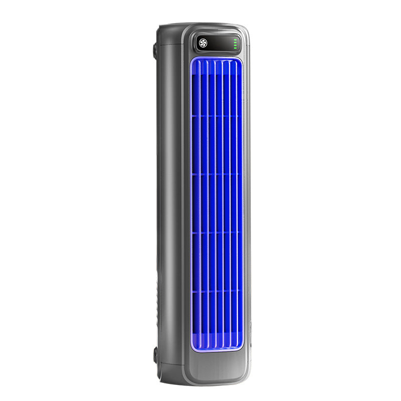 Draadloze compacte mobiele airconditioner, draagbaar, wit, ideaal voor verkoeling onderweg, efficiënt voor kleine ruimtes, lange batterijduur.