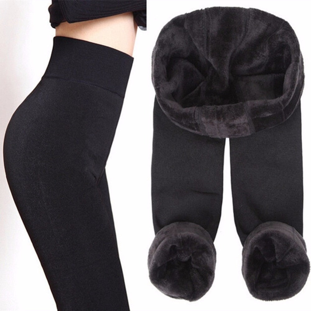Warme kasjmier winterlegging met zachte fleecevoering, ideaal voor koude dagen.