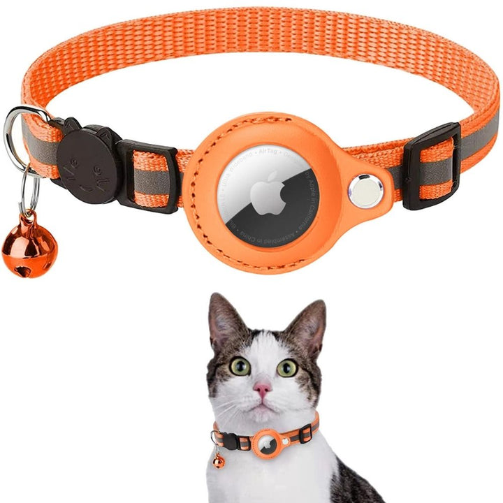 Comfortabel kattenhalsbandje met veilige sluiting en optie voor GPS-module.