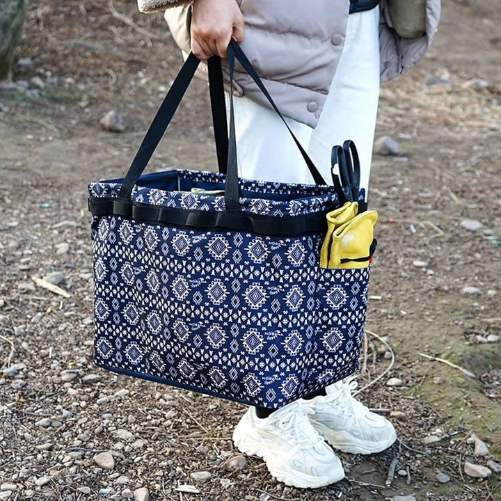 Ruime marineblauwe opslagtas, waterdicht en multifunctioneel. De perfecte outdoor organizer.