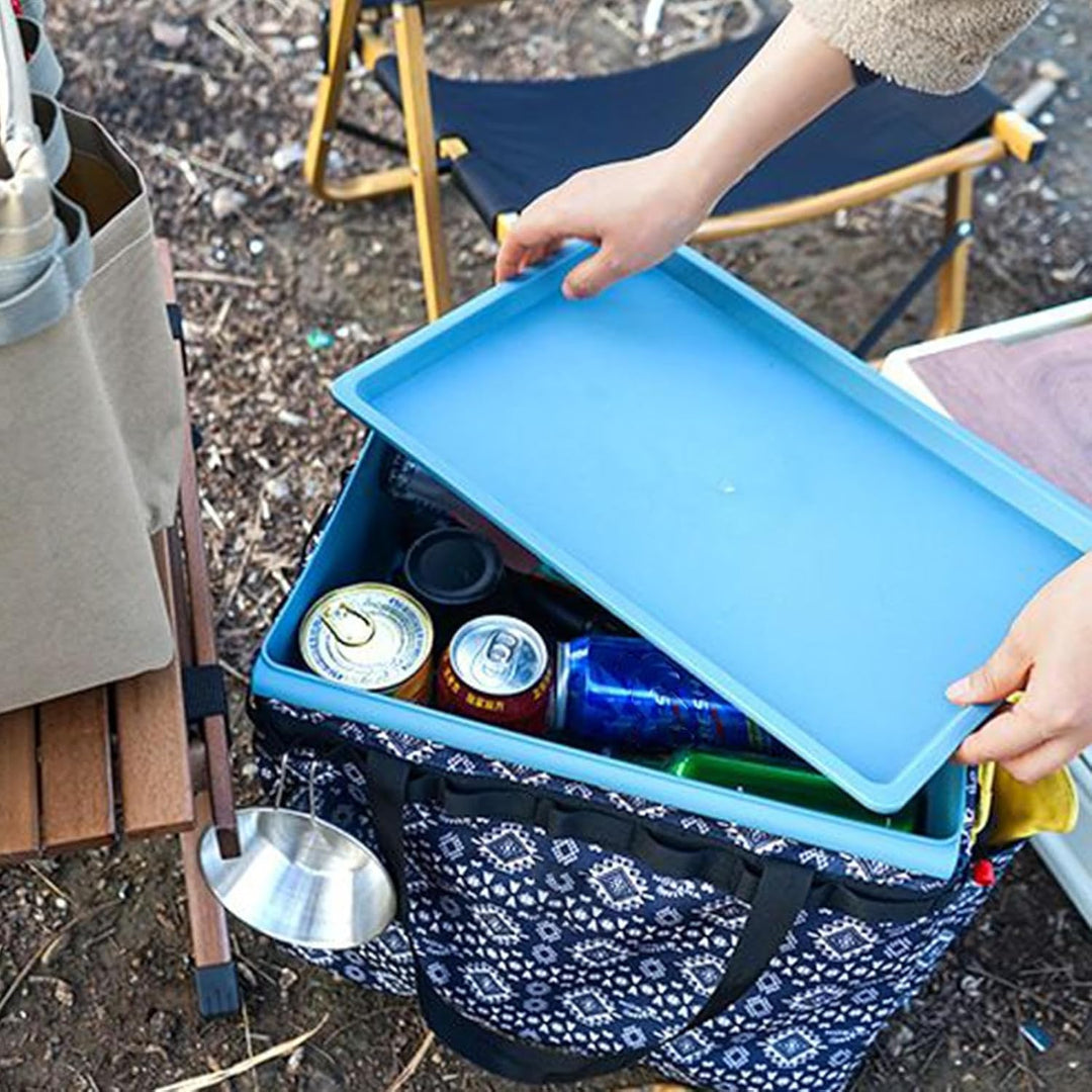 Unisex kampeer organizer, waterdicht en opvouwbaar. Houd je spullen droog en geordend tijdens reizen.