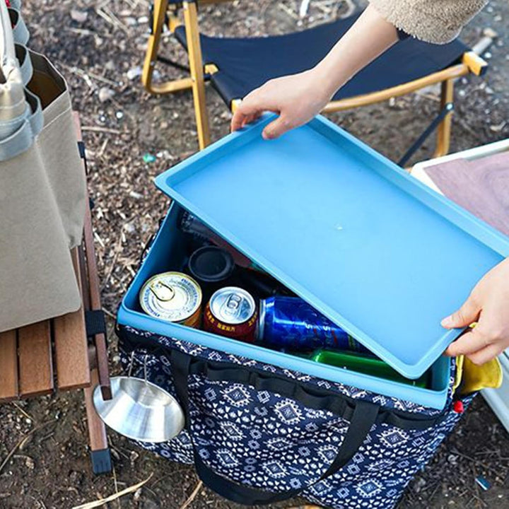 Unisex kampeer organizer, waterdicht en opvouwbaar. Houd je spullen droog en geordend tijdens reizen.