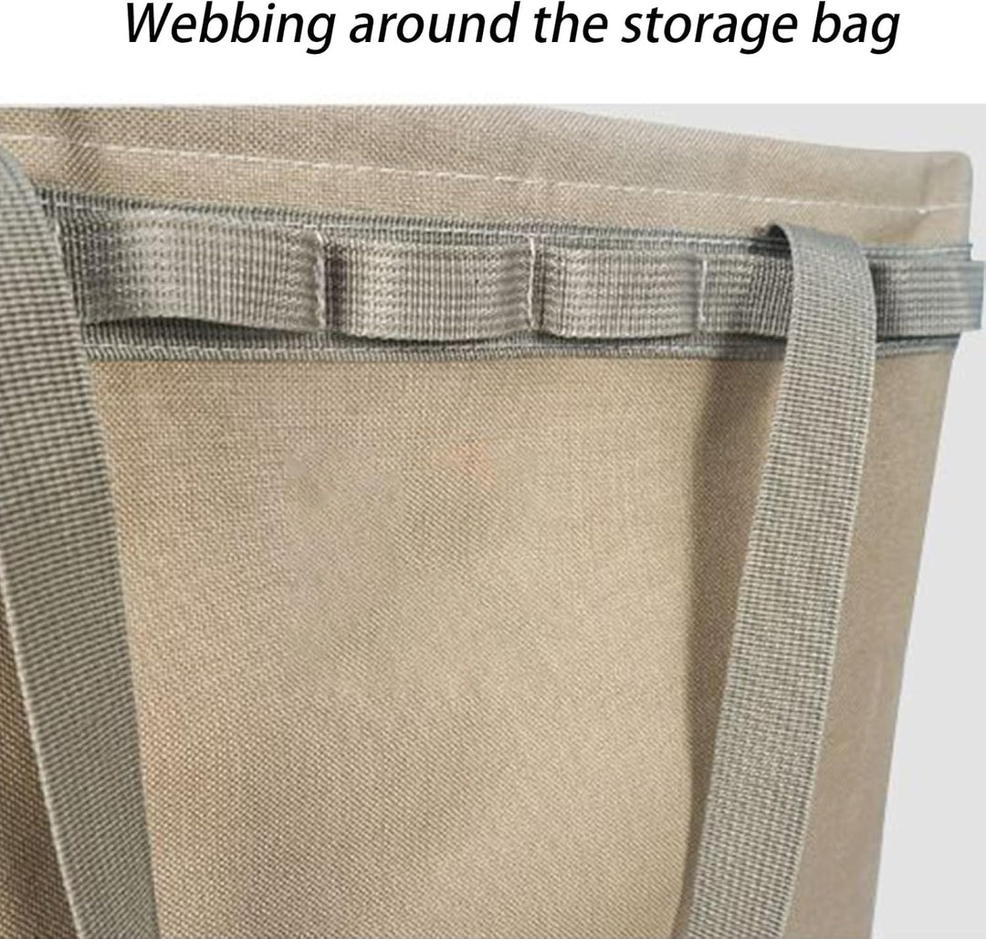 Khaki outdoor tas, opvouwbaar en waterdicht. Gebruik het als duurzame opslagtas voor je avonturen.