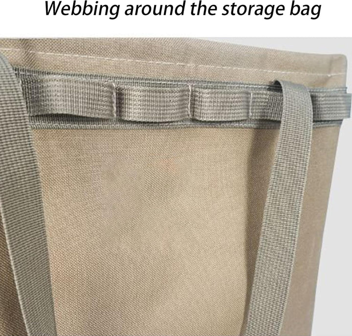 Khaki outdoor tas, opvouwbaar en waterdicht. Gebruik het als duurzame opslagtas voor je avonturen.