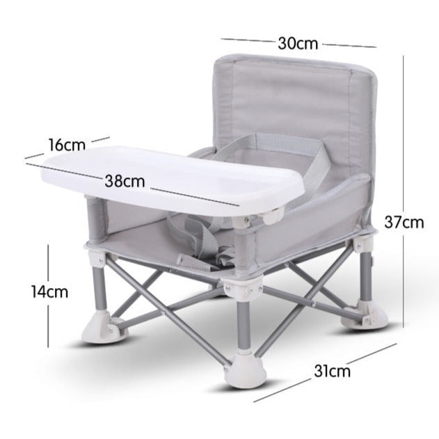 Compacte opvouwbare peuterstoel, de KiddieCamp campingstoel biedt veiligheid en gemak voor onderweg.