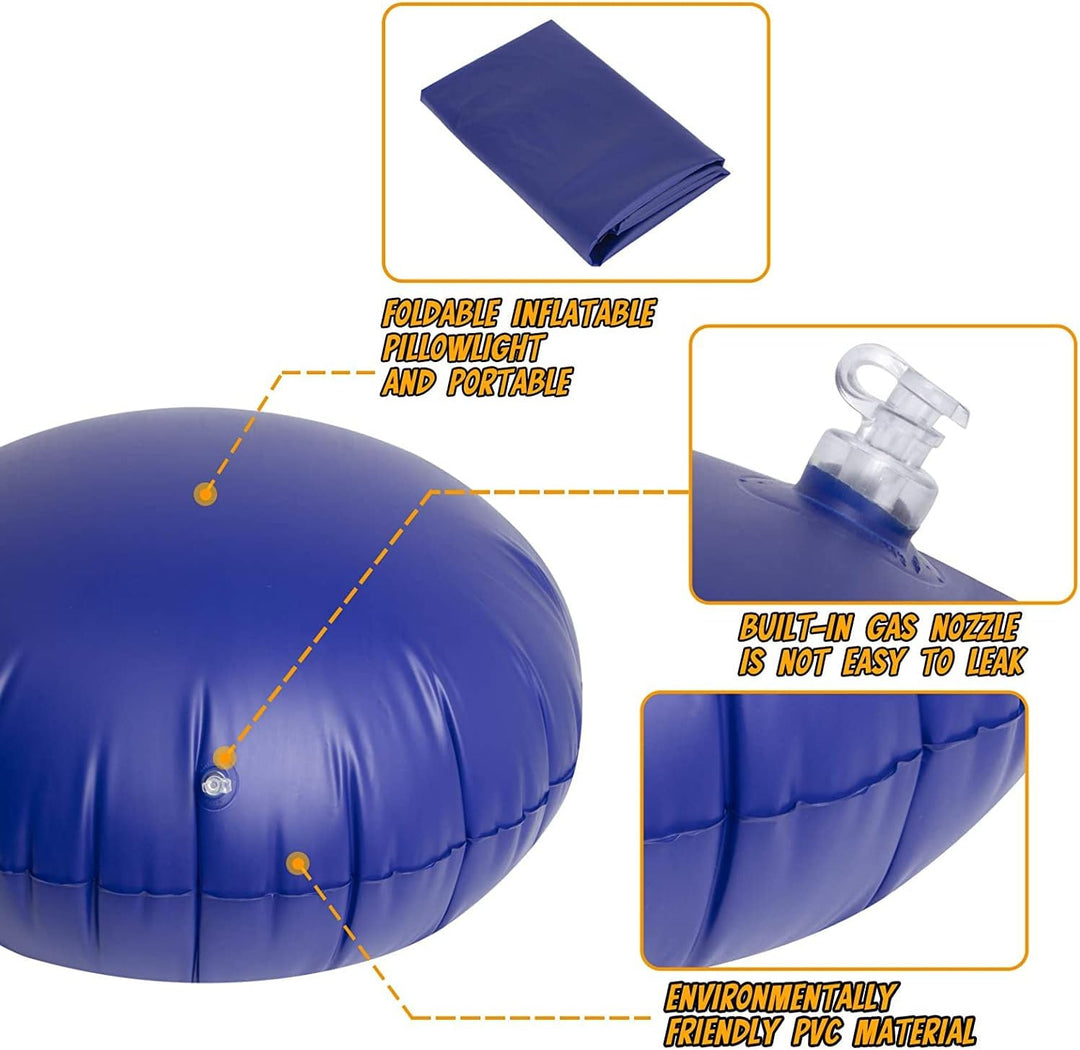 "Kinder-Hängesessel im Garten, Blau/Grün, aus robustem Material mit aufblasbarem Kissen, ideal für drinnen und draußen"