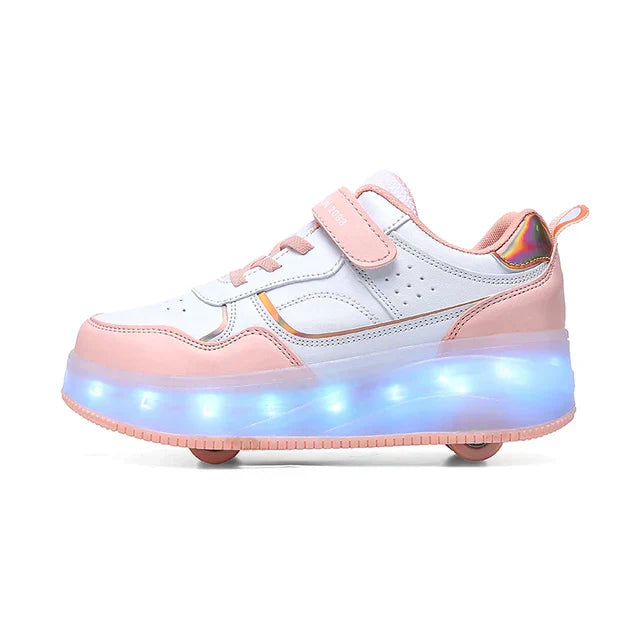 Kinder LED rolsneakers, orthopedisch, met verstelbare wielen. Perfect voor actieve jongens en meisjes.