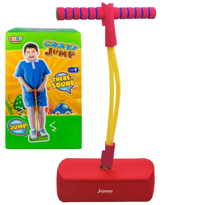 Kind verbetert balans & coördinatie met het BounceJoy springspeelgoed, ideaal voor balanstraining & motoriek.