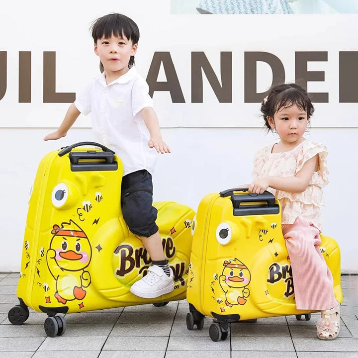 Kinder zitkoffer met scooterfunctie voor leuke reizen. Ideaal voor vakantie en als handbagage.