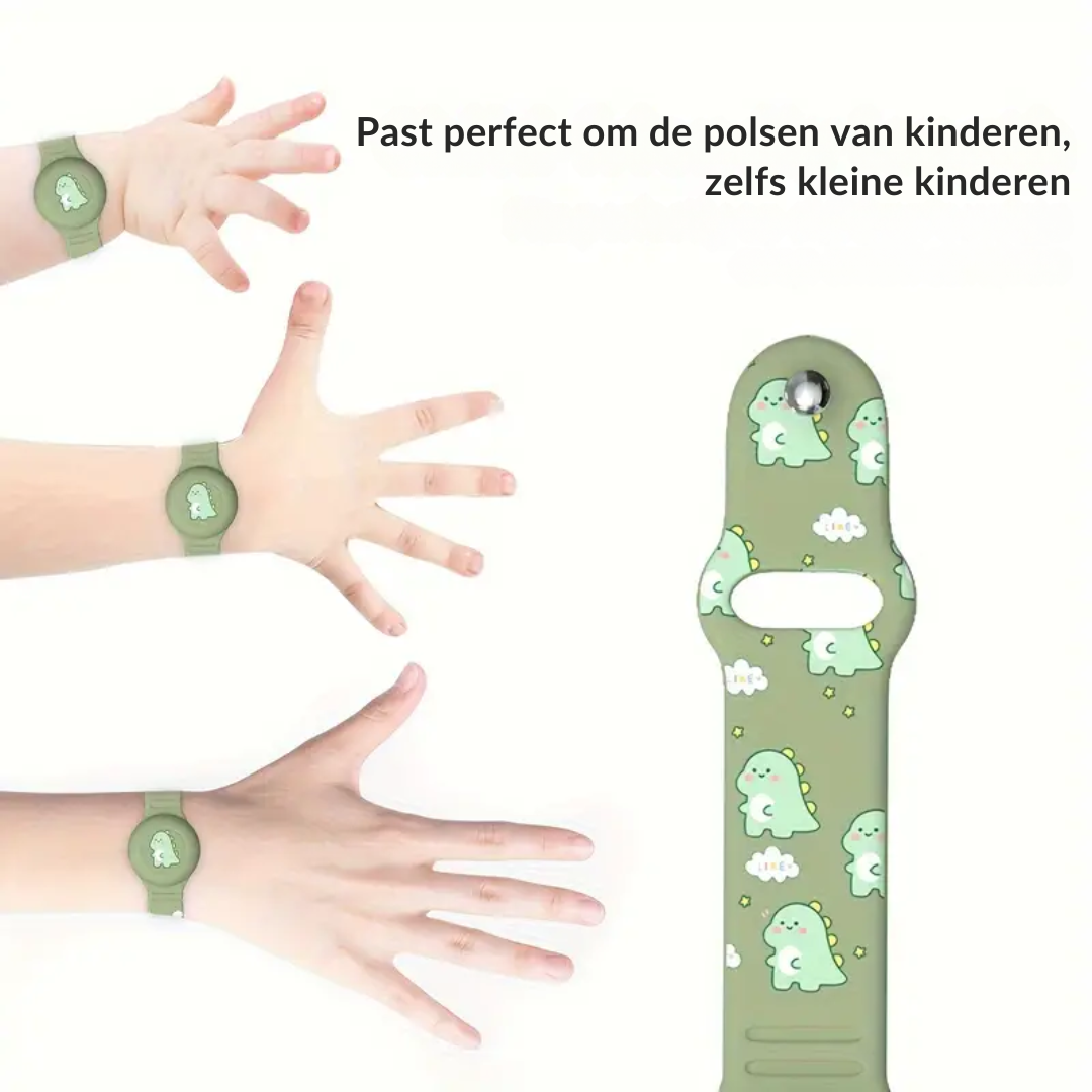 Veilige kindertracker Airtag armband; onmisbaar accessoire voor de gemoedsrust van ouders tijdens uitjes.