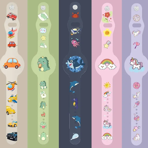 Stoere dino Airtag armband voor kinderen, geeft ouders gemoedsrust door betrouwbare kindertracking.