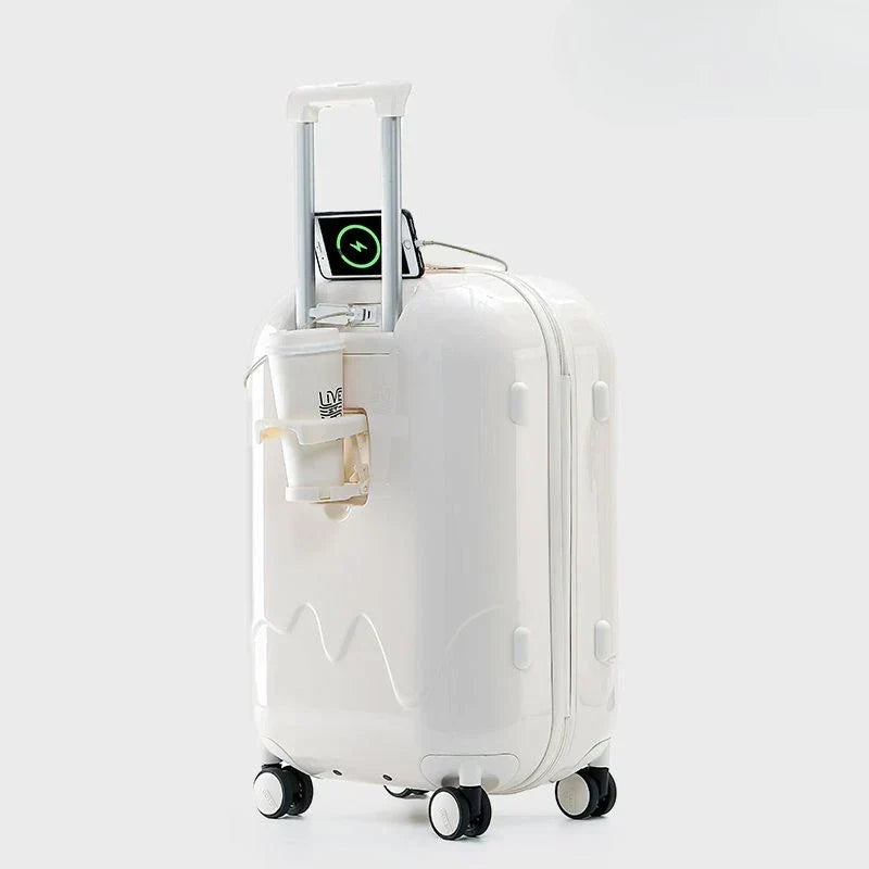 Kindvriendelijke reiskoffer met veiligheidsslot & stille wielen. Veilige en comfortabele trolley voor kinderbagage.