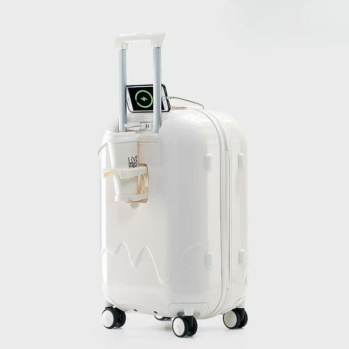 Kindvriendelijke reiskoffer met veiligheidsslot & stille wielen. Veilige en comfortabele trolley voor kinderbagage.