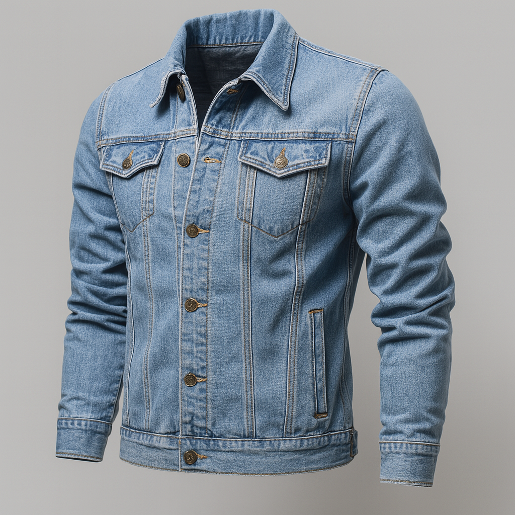 Comfortabel heren spijkerjack, tijdloos zwart of blauw denim, perfect als buitenkleding.