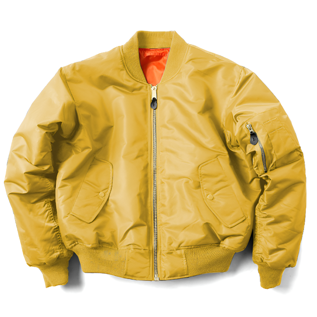 Model draagt stijlvol unisex bomberjack; casual en tijdloze buitenkleding voor heren en dames.