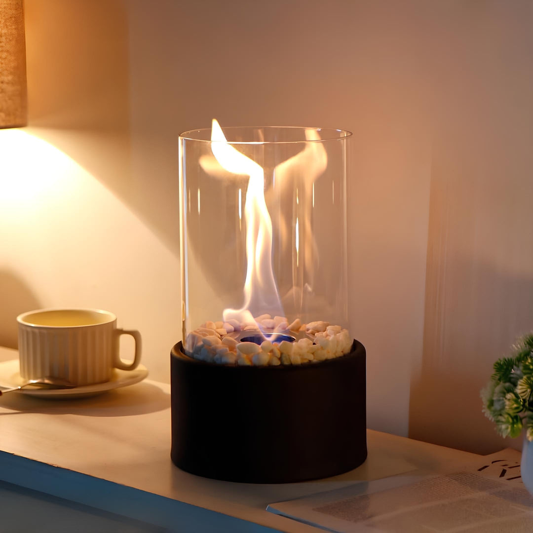 Lumora tafellamp olielamp met vlam. Ideale sfeervolle decoratie voor elk interieur.