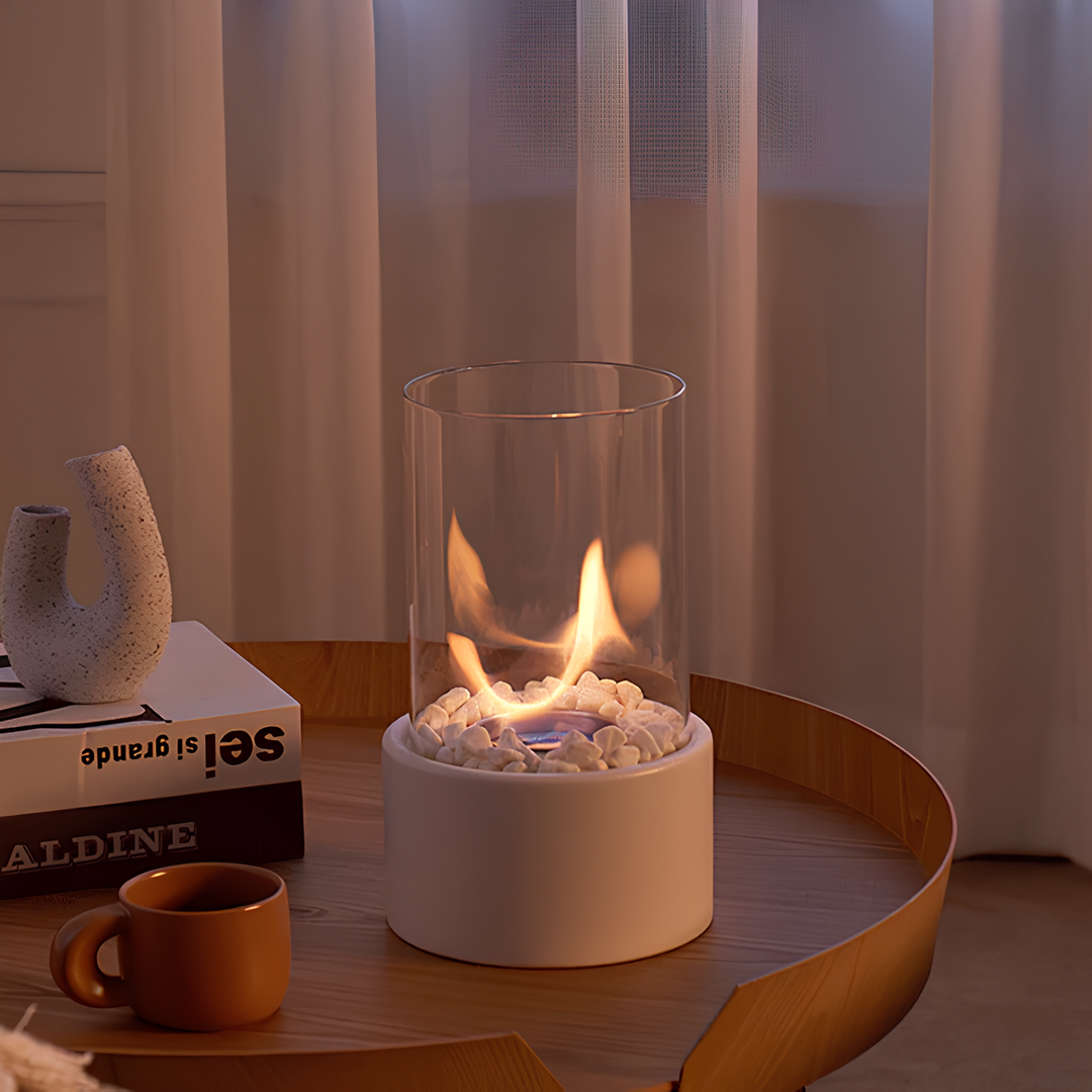 Zachte vlam van Lumora olielamp. Zorgt voor gezellige, romantische sfeerverlichting.