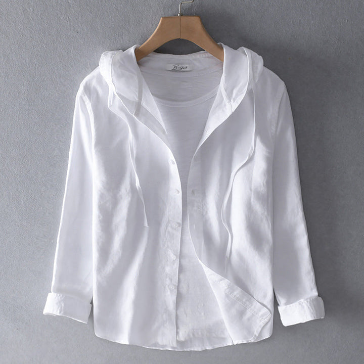 Stijlvolle witte katoenen blouse, ideaal voor een formele of casual look.