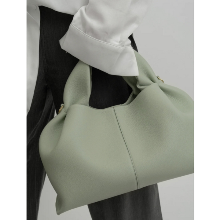 Klassieke dames schoudertas, elegant, ruim, met verstelbare riem, perfect voor dagelijks gebruik in bruin, grijs, lichtgroen