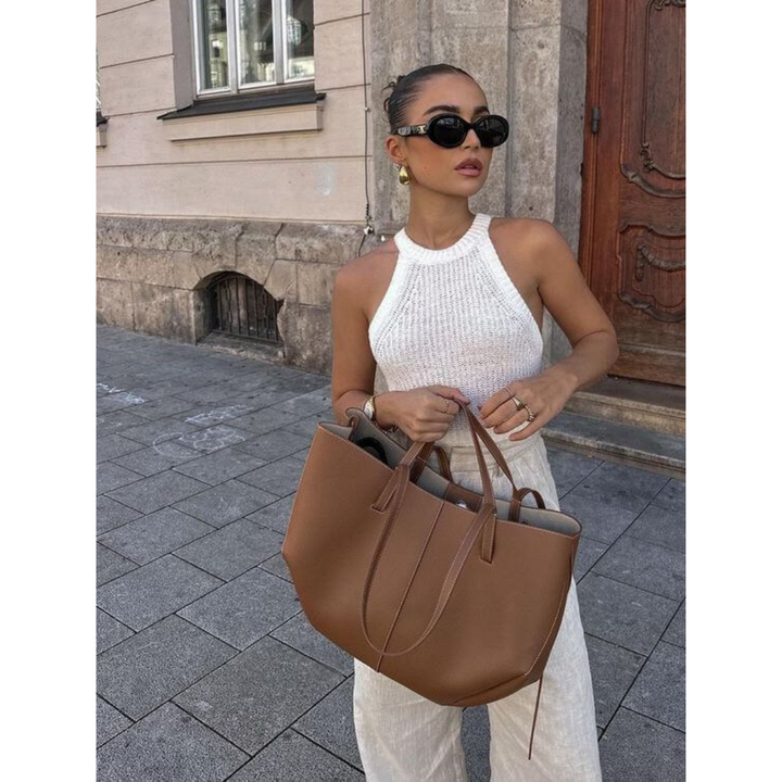 Klassieke dames schoudertas in vintage stijl, elegant en ruim, ideaal voor dagelijks gebruik en reizen, verkrijgbaar in bruin, zwart, taupe.