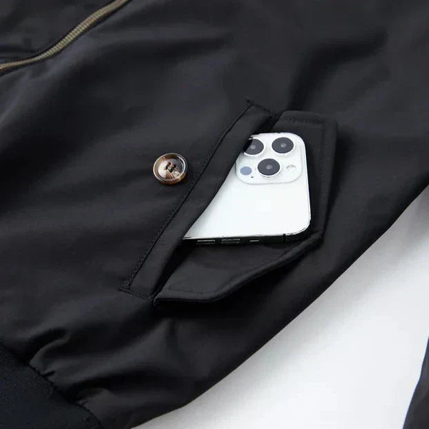 Klassiek heren overgangsjack in tijdloos design, veelzijdig, hoogwaardig afgewerkt, weerbestendig met praktische zakken