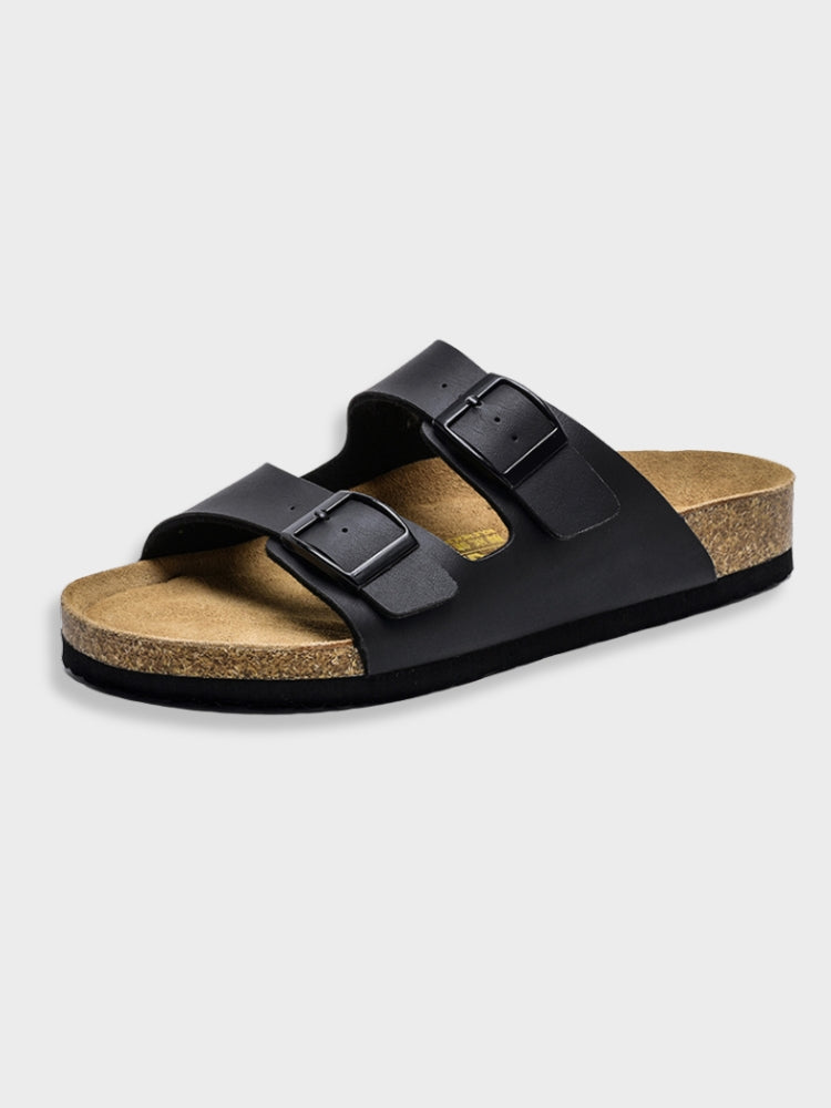 Klassieke zwarte sandalen voor mannen in Arizona-stijl, gemaakt van hoogwaardige materialen, perfect voor vrije tijd of gelegenheden.