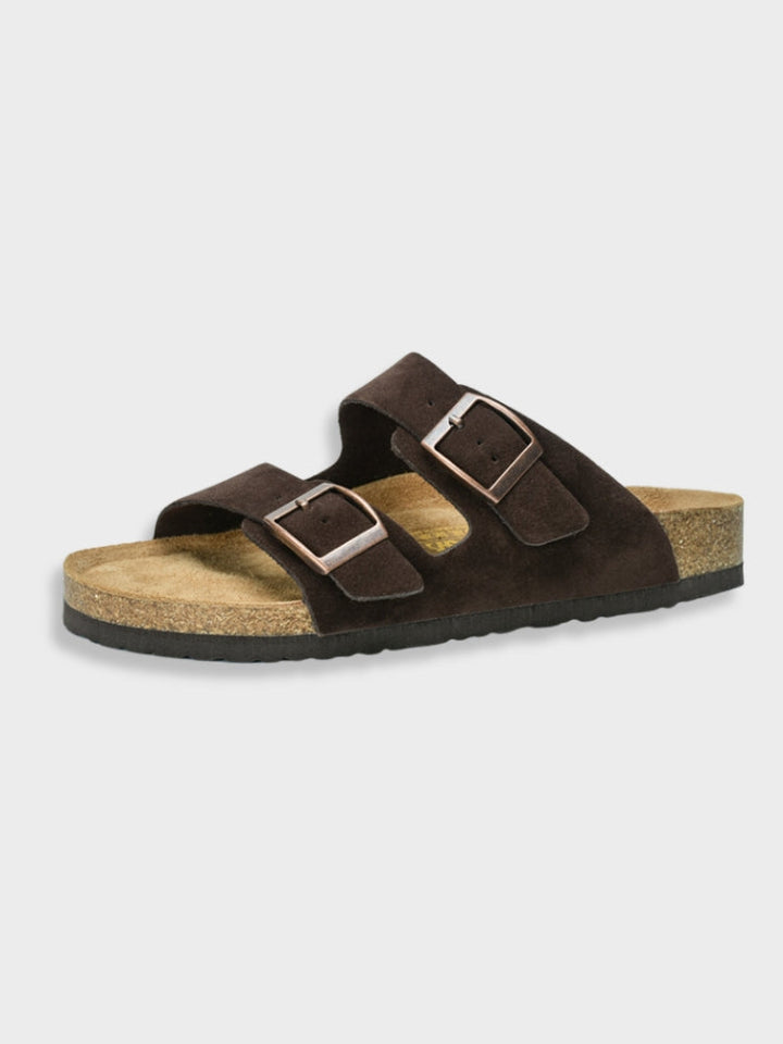 Klassieke zwarte sandalen voor mannen in Arizona-stijl, gemaakt van hoogwaardige materialen, perfect voor vrije tijd of gelegenheden.