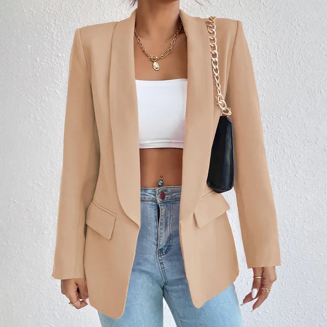 Blauwe Heidi damesblazer, perfect voor zowel zakelijke als feestelijke outfits.