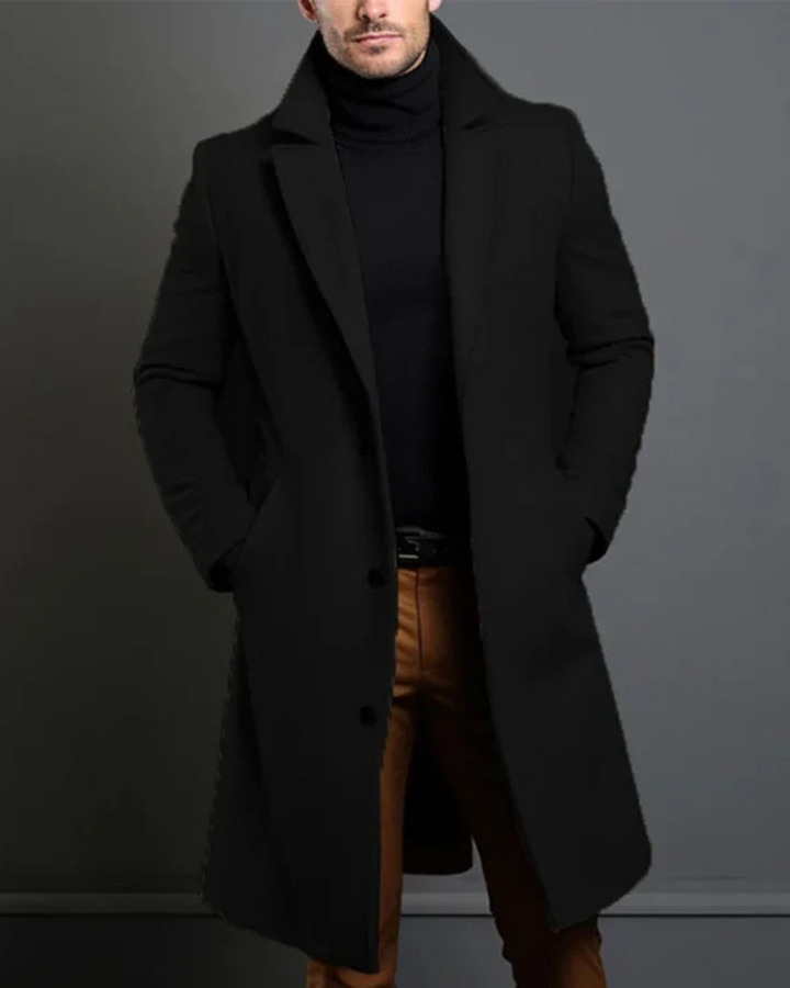 Stijlvolle heren katoenen trenchcoat in beige, met verstelbare riem, perfect voor zowel elegante als casual outfits.
