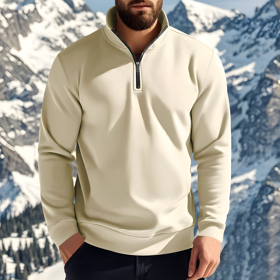 Herenpullover gemaakt van ademend katoen, zorgt voor optimaal comfort en bewegingsvrijheid.
