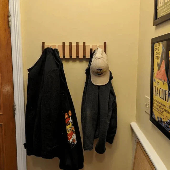 Houten pianokapstok, kunstzinnige haak met elegant design, ideaal voor hal of kantoor, veelzijdig en stijlvol.
