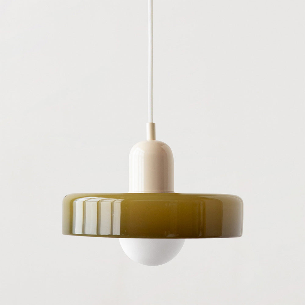 StiloGlas Bauhaus hanglamp, uniek kleurrijk glas, moderne lamp decoratie.