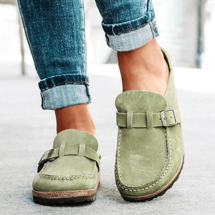 Comfortabele dames sandalen van suède met memory foam, ergonomisch design, antislipzool, ideaal voor de zomer.